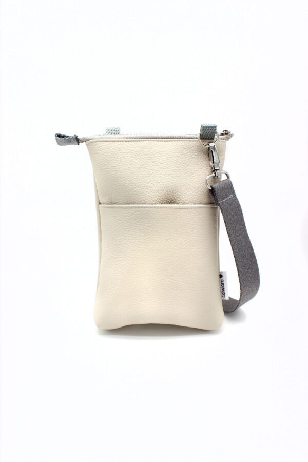 Gassitasche Fauxleder Hellbeige